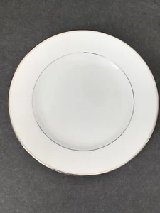 Sango China Japan 3725 White With Silver Trim 6 3/4” Saucer Plate - Picture 1 of 4