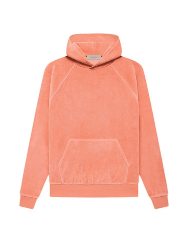Felpa con cappuccio Fear of God Essentials velluto corallo (192SU225132FW) donna taglia XXS XL