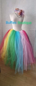 Gonna foderata in tulle 20-30 pollici corta lunghezza media tutù matrimonio arcobaleno - Foto 1 di 1