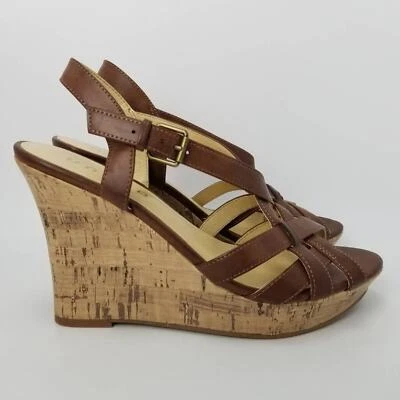 Unisa Womens Unalason J Wedge Heels Sandal Brown Size 8.5 M - Image 1 of 4