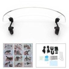 Motorcycle Universal Clip On Windshield Wind Screen Deflector Extension Spoiler