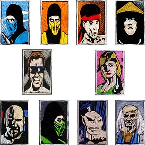 Parches Bordados Mortal Kombat Años 90 Videojuego Arcade Sub-Zero Scorpion Raiden - Imagen 1 de 1