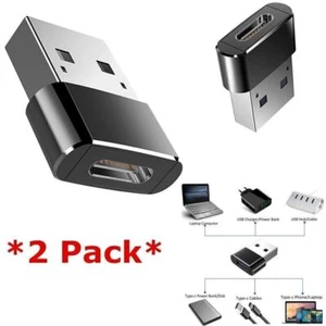 2 PACK USB C 3.1 Type C Female to USB 3.0 Type A Male Port Converter Adapter - Zdjęcie 1 z 7