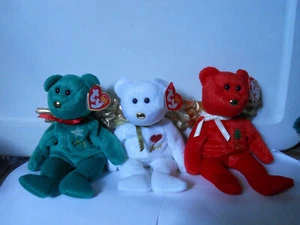 TY BEANIE BABYS 2004 (3) Peace Love Joy Bears Neu mit Etikett - Bild 1 von 1