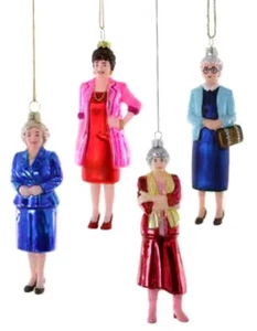 Cody Foster TV Show Golden Girls Glass Christmas Ornaments - Set of 4! - Picture 1 of 1