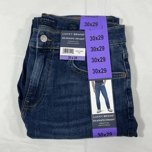 Lucky Brand 410 Jeans, BLUE, Men 30x29, Stretch, Straight Leg, Athletic Fit, NEW - Picture 1 of 6