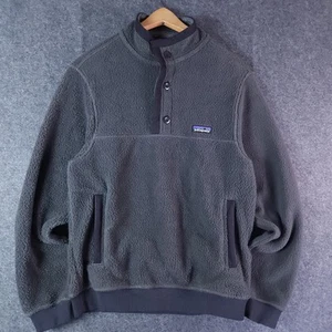 Pullover Patagonia de lana de oveja para hombre extra pequeño gris Gorpcore cuello botón - Imagen 1 de 7
