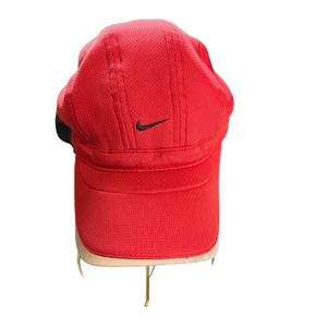 Vintage Nike Sphere Dry Featherlight Red Tennis Golf Running Cap Hat - Picture 1 of 7