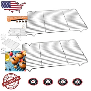 Durable Stainless Steel Baking Rack 16.6"x11.5" Even Cooking Rust-Resistant - Picture 1 of 9