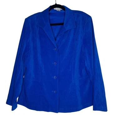 Chaqueta Blazer Notations De Colección Para Mujer XL Azul Botón Frontal Carrera Oficina Azul Foto 1 de 4