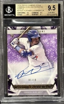 2019 Topps Diamond Icons - VLADIMIR GUERRERO JR - Purple RC Auto BGS 9.5/10 - Image 1 of 2