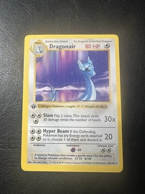 Dragonair 1st Edition Base Set Rare 18/102 WOTC Vintage Pokemon 1999 - Image 1 of 4