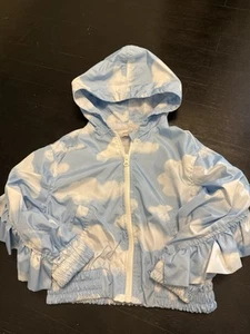 Monnalisa Girl’s Windbreaker Jacket, Clouds, Sz 5, New With Tags - Picture 1 of 6