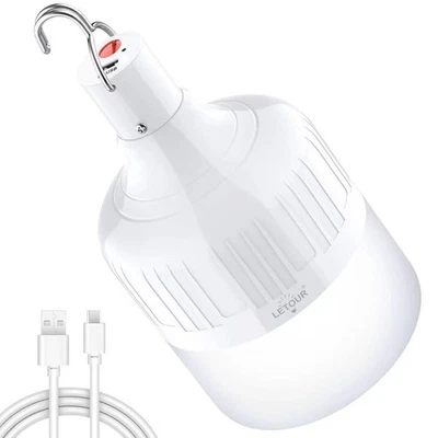 LETOUR Lampadina da Lavoro a Sospensione Luce a LED di Campeggio Ricaricabile - Immagine 1 di 4