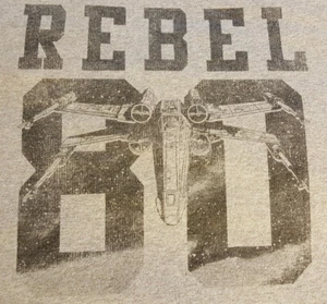 Camiseta Star Wars REBEL 80 Para Hombres 2XL XXLarge Usada en Excelente Condición XWing Gris Licencia INV368 - Imagen 1 de 6
