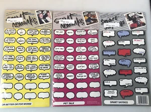 SMART REMARKS PHOTO CAPTIONS STICKERS SMART SAYINGS PET TALK For Better Or Worse - Picture 1 of 1