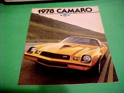 Chevrolet Camaro 1978 12 páginas original concesionario de autos folleto de ventas impreso 7/1977 Foto 1 de 2