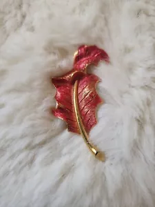 Broche de hoja Mamselle vintage - Imagen 1 de 2