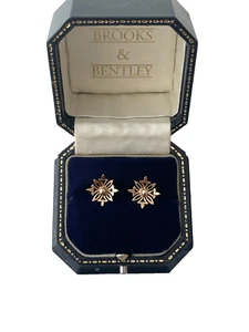 Pendientes vintage de oro amarillo de 9 quilates y 9k - Imagen 1 de 16