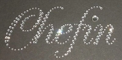 Hotfix Strassbügelbild Schriftzug "Chefin" Glasstrass Applikation zum ausbügeln  - Bild 1 von 4