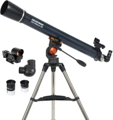 Celestron AstroMaster 90AZ Telescope with Smartphone Adapter and Bluetooth - Image 1 of 4