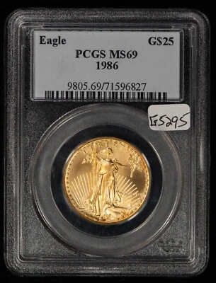 1986 G$25 1/2 oz Gold American Eagle - PCGS MS 69 - SKU-G5295 - Image 1 of 4