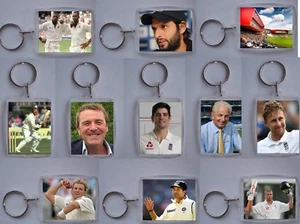 Estrellas del deporte, cricket, jugadores de cricket, llavero de foto / etiqueta de bolsa, plástico transparente, - Imagen 1 de 60