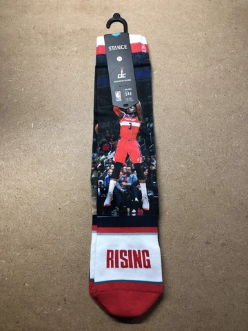 Stance Washington Wizards Beal Wall DC Rising Men’s Crew Socks Size L 9-12 Cover