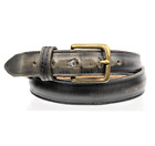 Old Vintage Retro Cowhide Black leather belt size M