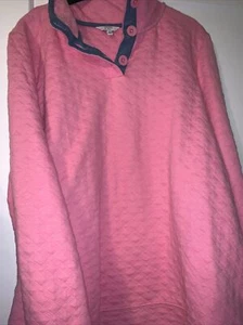 Womens Crown And Ivy PINK Athleisure Pullover Quilted Long Sleeve XXL Lined - Picture 1 of 5