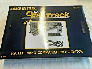 American Flyer by LTI #47941 FasTrack R20 Left Hand Command/remote switch! C