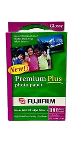Fujifilm Premium Plus Photo Paper 4x6 High Gloss Paper 100 Sheets Inkjet Printer - Picture 1 of 3