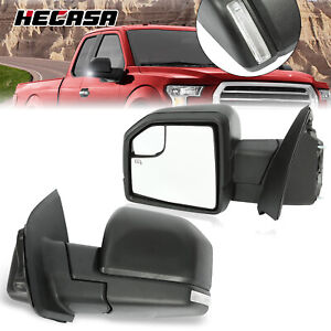 Left&Right Power Heated Tow Mirrors w/ Turn Signal Light For 2015-2020 Ford F150