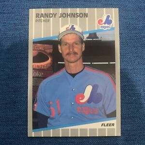 RARE 1989 Fleer Randy Johnson #381 Marlboro Error Card Green Outline Variation