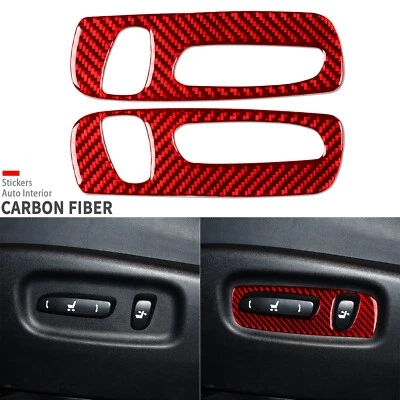 Cubierta de panel de ajuste de asiento de fibra de carbono roja para Lexus RX RX350 RX450h 2010-2015 Foto 1 de 4
