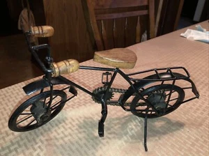 Metal and wood miniature bicycle home decor Handcrafted Display Made in India - Picture 1 of 4