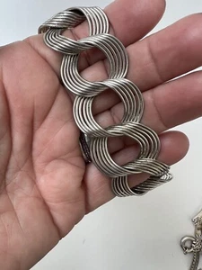 Harry S. Bick HSB Vintage Sterling Silber breites Gliederarmband - 42 Gramm - Bild 1 von 3