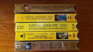 National Geographic Explorer, 5 VHS, Jane Goodall, Egypt, 30 Years of Specials - Picture 1 of 6