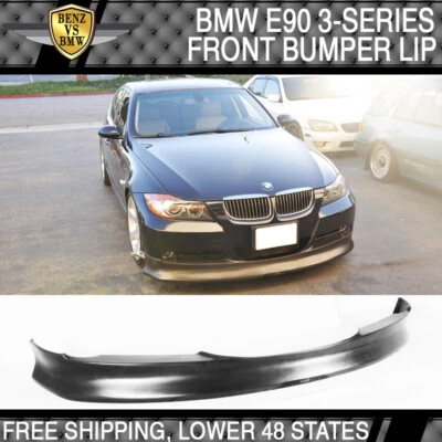 Fits 05-08 BMW E90 3-Series Sedan 4Dr IKON Style Front Bumper Lip Spoiler PU - Изображение 1 из 4