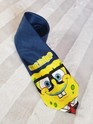 Corbata de Colección Nickelodeon Bob Esponja Para Hombre Camisa Azul Corbata 2003 Dibujos Animados Got Kelp? Foto 1 de 4