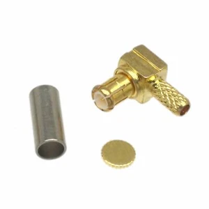 RF Coaxial Connector Right angle MCX male Plug crimp RG174 RG316 LMR100 cable - Picture 1 of 4