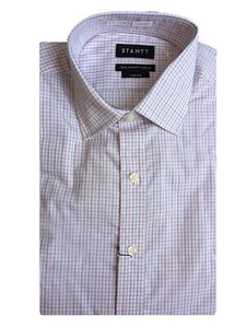 Camisa STANTT Azul y Rosa Tattersall Mod Extendida Abotonada Ajuste Carlisle - Imagen 1 de 1