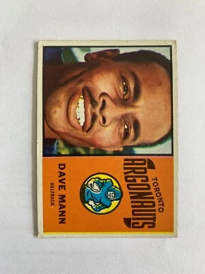 1964 Topps CFL #69 Dave Mann - Toronto Argonauts - inv1 - Image 1 of 2