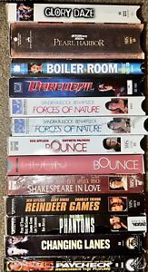 LOT OF 13 BEN AFFLECK VHS TAPES PEARL HARBOR BOILER ROOM CHANGING LANES PAYCHECK