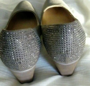 Studded heeled shoes size 5/38. Metallic/brushed effect. Khiro Vera Pelle - Picture 1 of 11