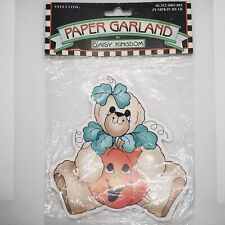 1994 Daisy Kingdom Vintage Halloween Teddy Bear & Pumpkin Paper Garland 9 Ft NEW