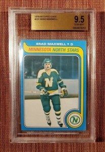 1979 O-Pee-Chee #231 Brad Maxwell North Stars Hockey Card BVG 9.5 GEM MINT POP1!