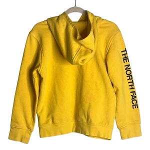 The North Face Hoodie Youth Boys XS / 6 Pullover Logo Pocket Sweatshirt Yellow - Picture 1 of 9