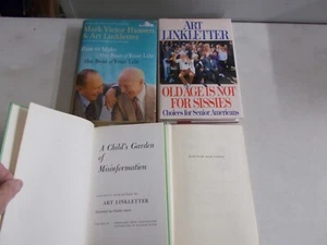 4 ART LINKLETTER # HC MISINFORMATION RITE FUNNY OLD AGE SISSIES REST BEST LIFE - Foto 1 di 3