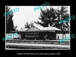 OLD 8x6 HISTORIC PHOTO OF MIRBOO NORTH VICTORIA THE RAILWAY STATION c1920 - Picture 1 of 1